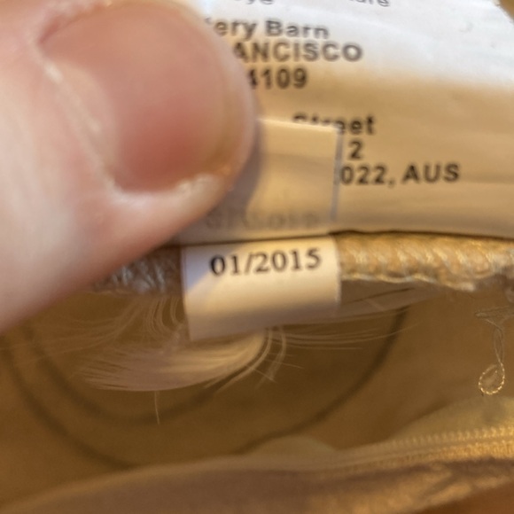 Pottery Barn Ampersand Applique Pillow Cover Square Decorative Accent Sham Tan & - Picture 9 of 13